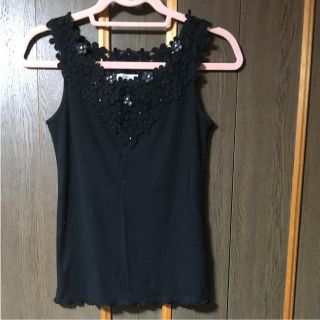 アクシーズファム(axes femme)のかぉさま専用☆フラワーモチーフ付きカットソー(カットソー(半袖/袖なし))