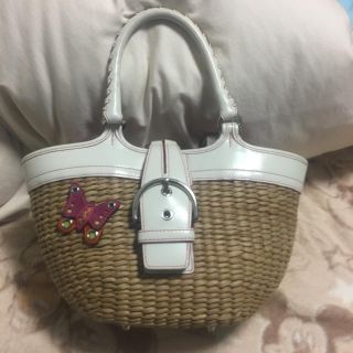 コーチ(COACH)のcoach カゴバッグ(かごバッグ/ストローバッグ)