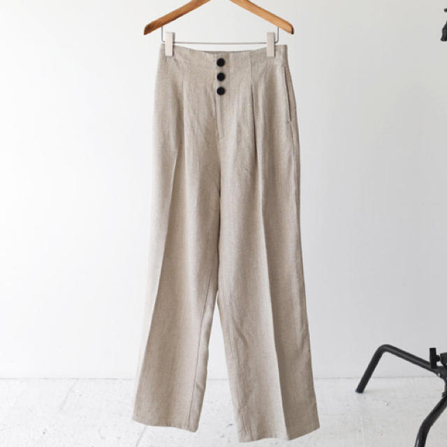 TODAYFUL(トゥデイフル)のTODAYFUL☆Linen Button Trousers レディースのパンツ(カジュアルパンツ)の商品写真