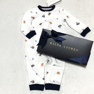 ラルフローレン(Ralph Lauren)の大人気ベアー柄☆新品✨BABY BOY カバーオール 9M/75(カバーオール)