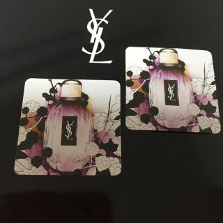 サンローラン(Saint Laurent)の★お値下げしました★イヴサンローランハンカチ袋  2枚セット＊ミニステッカー付き(ハンカチ)