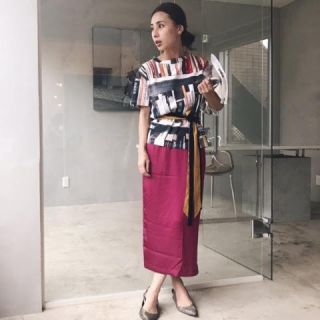 アメリヴィンテージ(Ameri VINTAGE)の週末値下げ！Ameri♡SIDE SLIT PENCIL SKIRT▶︎PNK(ロングスカート)