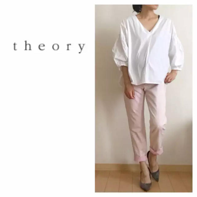 theory(セオリー)のtheory☆セオリー☆デニム☆ピンク☆クロップドパンツ☆綿 レディースのパンツ(デニム/ジーンズ)の商品写真