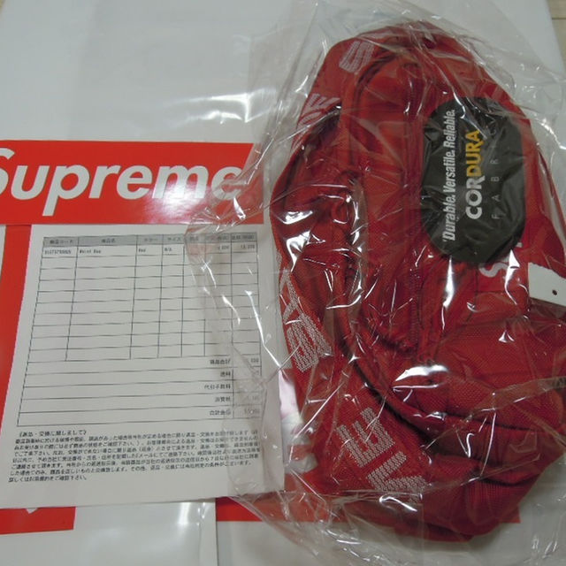 supreme waist bag 赤 red 18SS 付属品完備