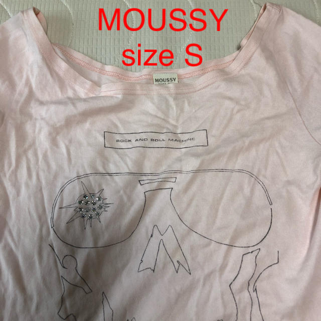 moussy(マウジー)のMOUSSY Tシャツ オフショルダー 7分袖 S レディースのトップス(Tシャツ(長袖/七分))の商品写真