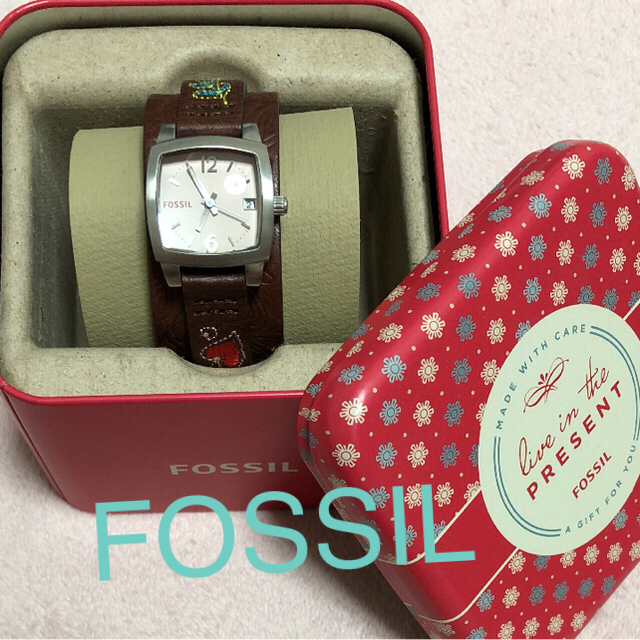 早い者勝ち♡希少^_^FOSSIL♡レザー腕時計♡