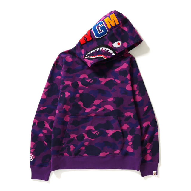 A BATHING APE - シャークパーカー purple の通販 by ふるぎやさん's ...