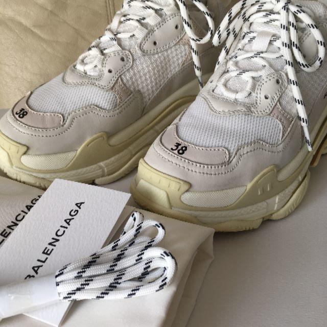 Balenciaga(バレンシアガ)のバレンシアガ トリプル S triple s 38 ヴェトモン ホワイト レディースの靴/シューズ(スニーカー)の商品写真