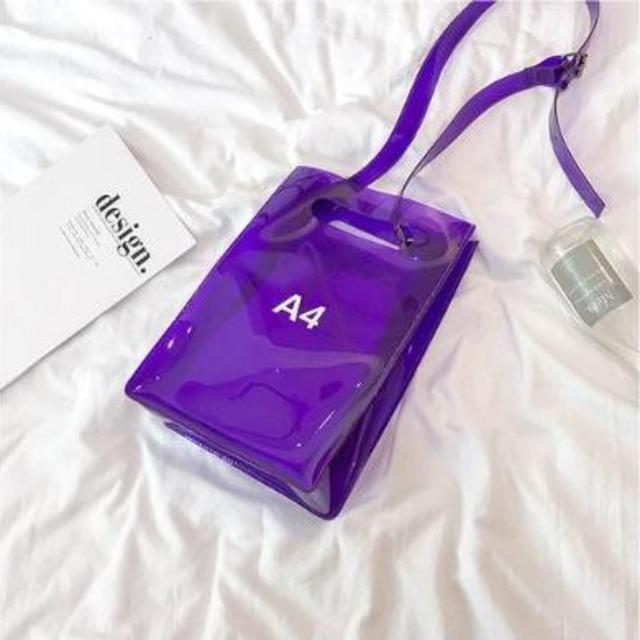 紫 おしゃれなクリアトート ショルダーバッグ パープルの通販 By My Shop ラクマ 紫 おしゃれなクリアトート ショルダーバッグ パープルの通販 By My Shop ラクマ