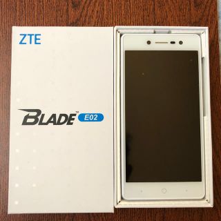 アンドロイド(ANDROID)のZTE BLADE E02 SIMフリー 白 新品未使用①(スマートフォン本体)