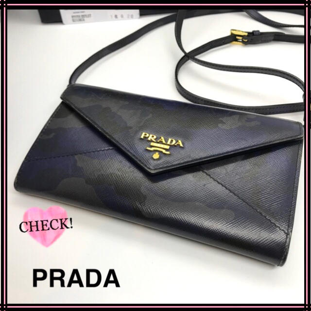 PRADA(プラダ)のPRADA プラダ サフィアーノ  1M1437 ショルダーウォレット 長財布 レディースのファッション小物(財布)の商品写真