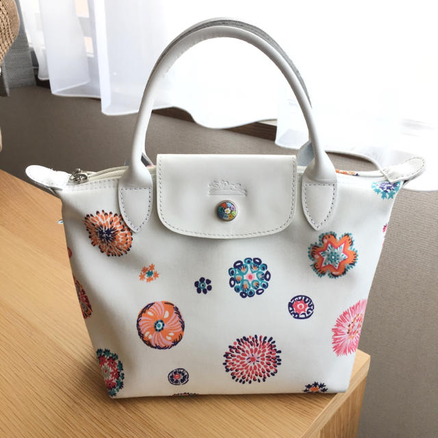 LONGCHAMP(ロンシャン)の貴重◆ロンシャン ミニバッグ/レア トートバッグ 浴衣 ベネチアンガラス レディースのバッグ(トートバッグ)の商品写真