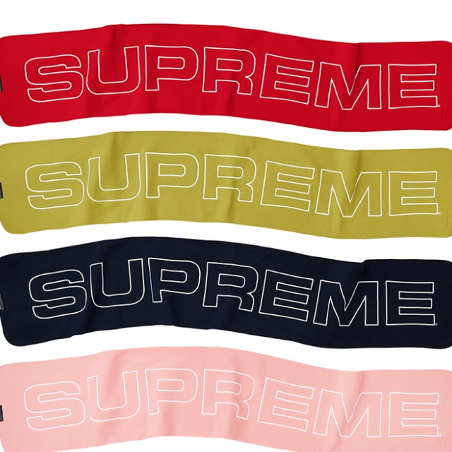 Supreme(シュプリーム)のsupreme logo scarf マフラー ネイビー 新品未使用 メンズのファッション小物(マフラー)の商品写真