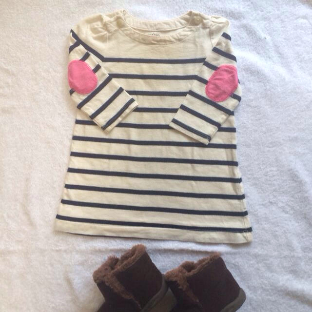 babyGAP(ベビーギャップ)のボーダーワンピース キッズ/ベビー/マタニティのキッズ服女の子用(90cm~)(その他)の商品写真