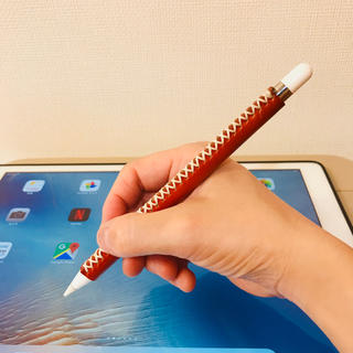 Apple Pencil アップルペンシル レザーグリップカバー 本革(タブレット)