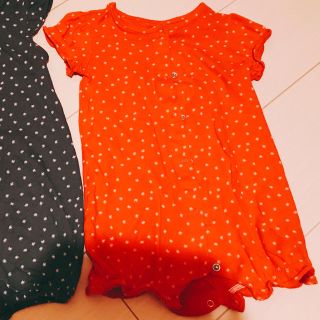 ベビーギャップ(babyGAP)のGAP   ロンパース  レッドのみ(ロンパース)