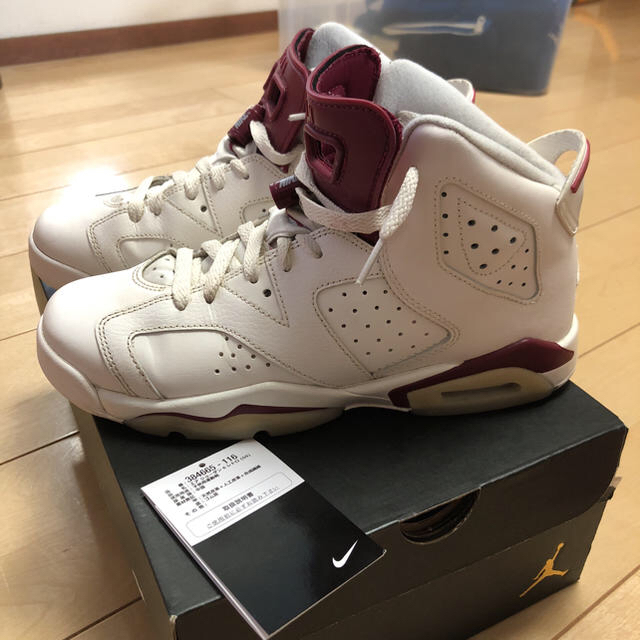 靴/シューズjordan6  maroon 25センチ