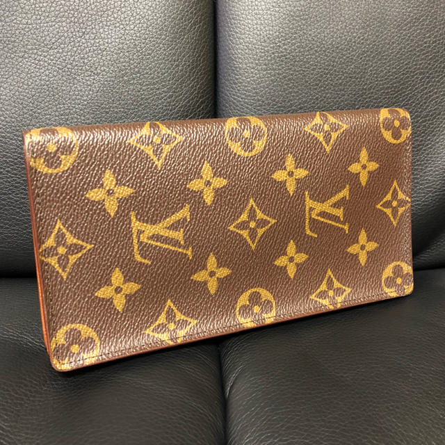 LOUIS VUITTON - 本物 ルイ ヴィトン モノグラム長財布マチ付きの通販