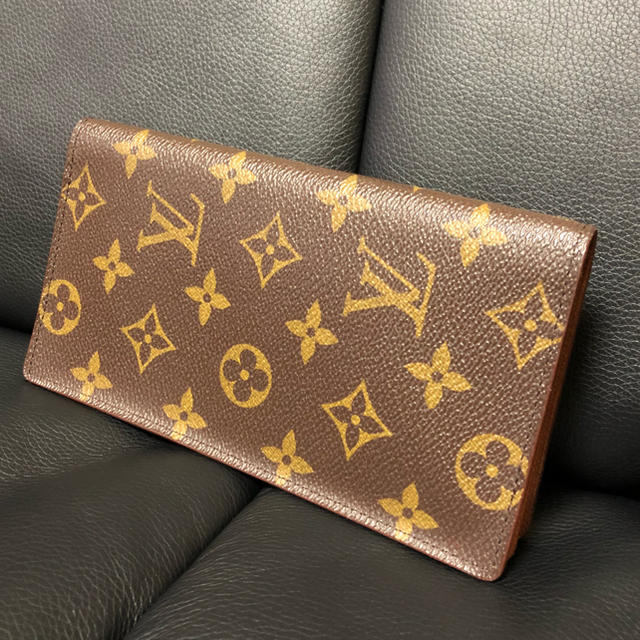 LOUIS VUITTON - 本物 ルイ ヴィトン モノグラム長財布マチ付きの通販