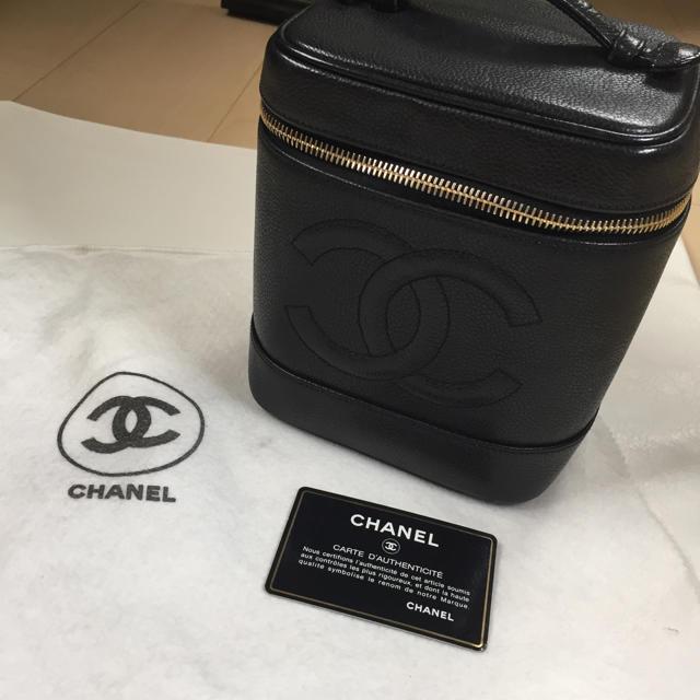 CHANEL バニティ キャビアスキン ポーチ・バニティ 正規品 美品