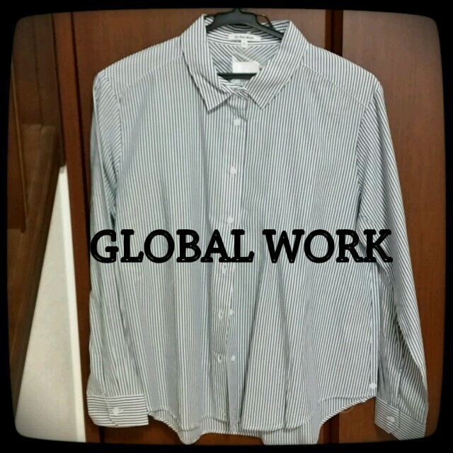 GLOBAL WORK(グローバルワーク)のGLOBALWORK/ｽﾄﾗｲﾌﾟｼｬﾂ レディースのトップス(シャツ/ブラウス(長袖/七分))の商品写真