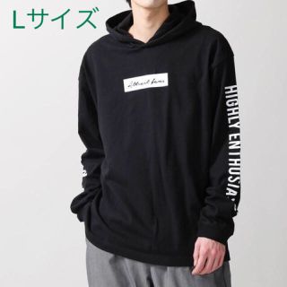 ウィゴー(WEGO)のWEGO パーカーTシャツ 黒 L(Tシャツ/カットソー(七分/長袖))