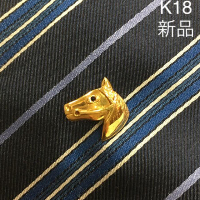 ☆送料無料☆ 当日発送可能K18 イチョウの葉 ピンバッジ タイタック