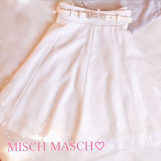 MISCH MASCH(ミッシュマッシュ)のmisch masch ♡ ベルト付きフレアスカート レディースのスカート(ひざ丈スカート)の商品写真