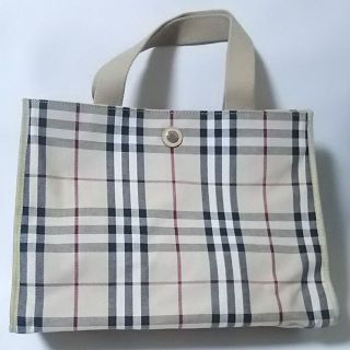 バーバリー(BURBERRY)の名作王道チェック柄！バーバリーロンドン高級トートバッグ90sビンテージ！(その他)