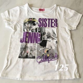 ジェニィ(JENNI)のjenni  ホワイトパープルロゴTシャツ＊120〜130＊(Tシャツ/カットソー)