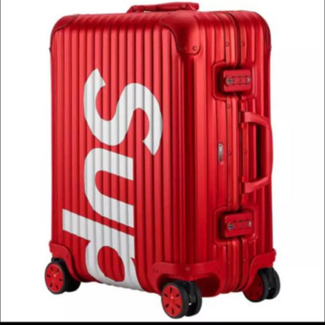 メンズsupreme × rimowa topas 45L Red