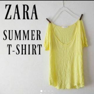 ザラ(ZARA)の✰ ZARA 爽やかリネン レモンイエロー Tシャツ✰(Tシャツ(半袖/袖なし))