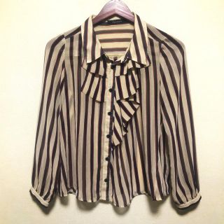 ページボーイ(PAGEBOY)のPAGEBOY シフォンブラウス ストライプ(シャツ/ブラウス(長袖/七分))