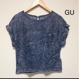 ジーユー(GU)のgu デニム風 Tシャツ S(その他)