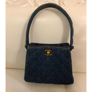 シャネル(CHANEL)のシャネル  ヴィンテージ デニム ミニバッグ 美品 レア(ハンドバッグ)