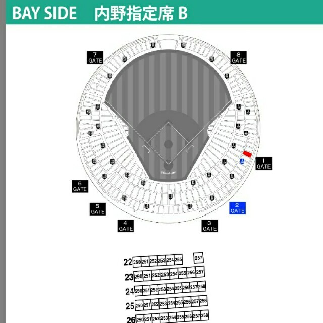 横浜DeNAベイスターズ(ヨコハマディーエヌエーベイスターズ)の6/5（火）横浜Dena対西武　一塁側内野指定席B チケットのスポーツ(野球)の商品写真