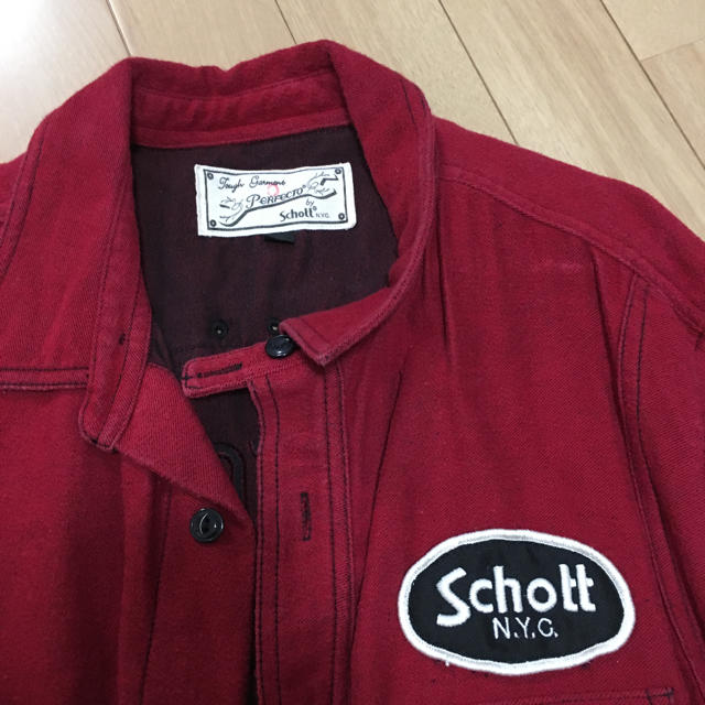 schott(ショット)のSchott Bros. シャツ 赤 メンズのトップス(シャツ)の商品写真