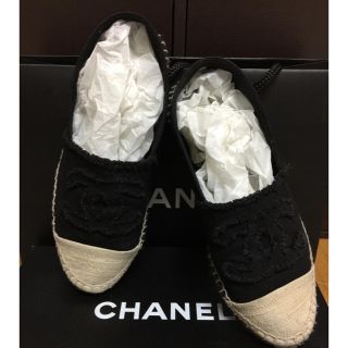 シャネル(CHANEL)のCHANELエスパドリーユ37(スリッポン/モカシン)