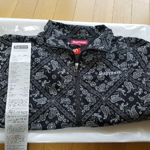 Supreme(シュプリーム)の希少M  Supreme Bandana Track Jacket 黒BOX メンズのジャケット/アウター(ナイロンジャケット)の商品写真