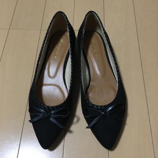 エスペランサ(ESPERANZA)の新品未使用 ESPERANZA かがりぬいフラットパンプス(ハイヒール/パンプス)