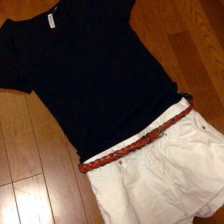 エイチアンドエム(H&M)のVネックTシャツ&ショーパン(Tシャツ(半袖/袖なし))