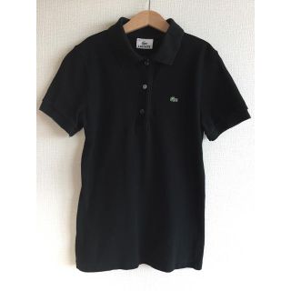 ラコステ(LACOSTE)のラコステ ブラック ポロシャツ 中古美品 40(ポロシャツ)