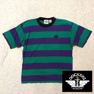 リーバイス(Levi's)のDOCKERS ドッカーズ 80s vintage usa製 ボーダー 太ピッチ(Tシャツ/カットソー(半袖/袖なし))