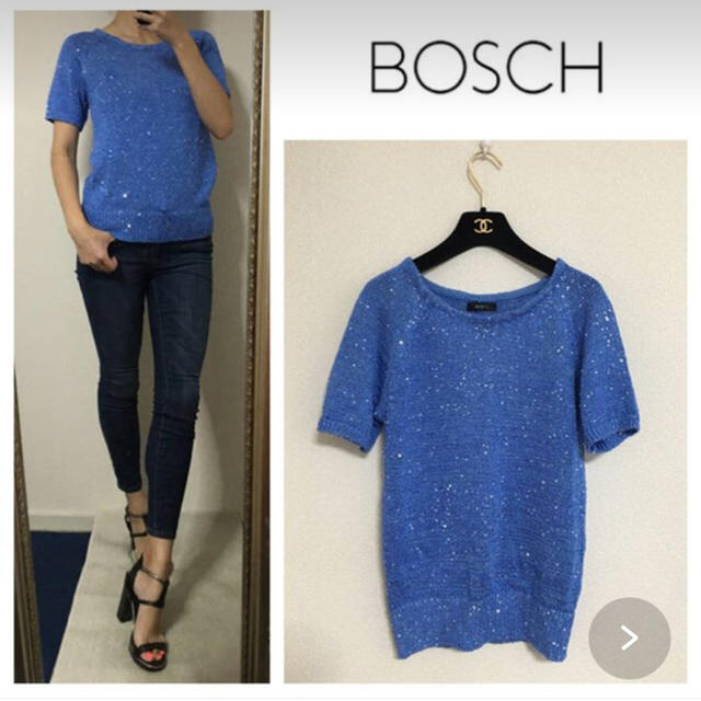 BOSCH(ボッシュ)のボッシュ✨デザイン✨リネン✨サマーニット レディースのトップス(ニット/セーター)の商品写真