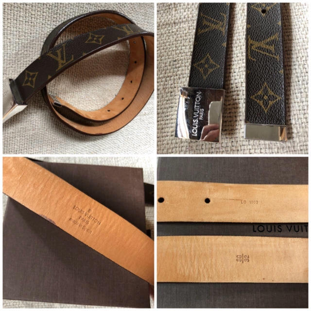 LOUIS VUITTON(ルイヴィトン)の正規品 美品 モノグラムベルト レディースのファッション小物(ベルト)の商品写真