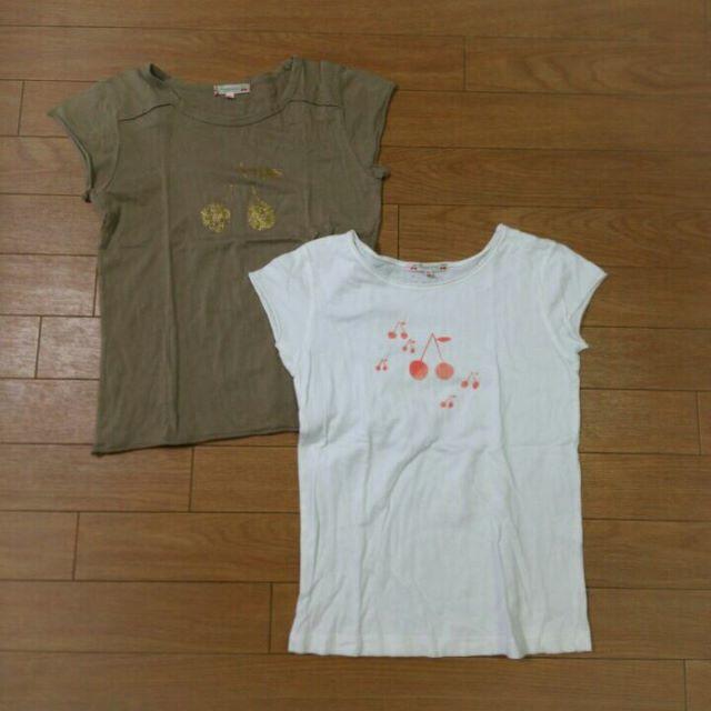 Bonpoint(ボンポワン)のBonpoint★Tシャツ★２枚セット★サイズ１０ キッズ/ベビー/マタニティのキッズ服女の子用(90cm~)(Tシャツ/カットソー)の商品写真