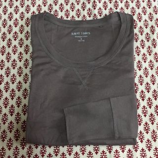 ユニクロ(UNIQLO)のUNIQLO プレミアムコットン スリムフィットＴシャツ  M(カットソー(長袖/七分))