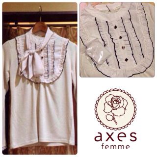 アクシーズファム(axes femme)のaxes♡ブラウス風プルオーバー(カットソー(長袖/七分))