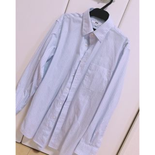 ユニクロ(UNIQLO)の＊ほぼ新品 ユニクロ ストライプ ワイシャツ＊(シャツ/ブラウス(長袖/七分))