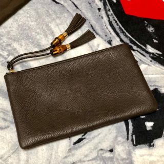 グッチ(Gucci)の新品 GUCCI クラッチバッグ ブラウン(セカンドバッグ/クラッチバッグ)